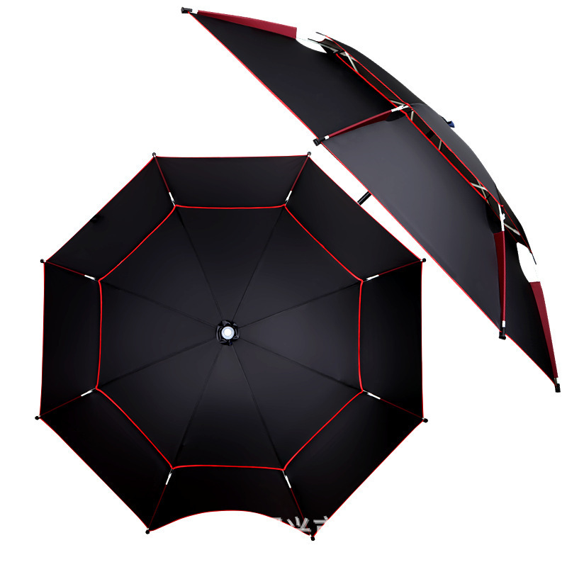 Fishing umbrella 2.4m new double-layer vinyl Source factory wholesale Reinforced universal vinyl rain protection sun protection