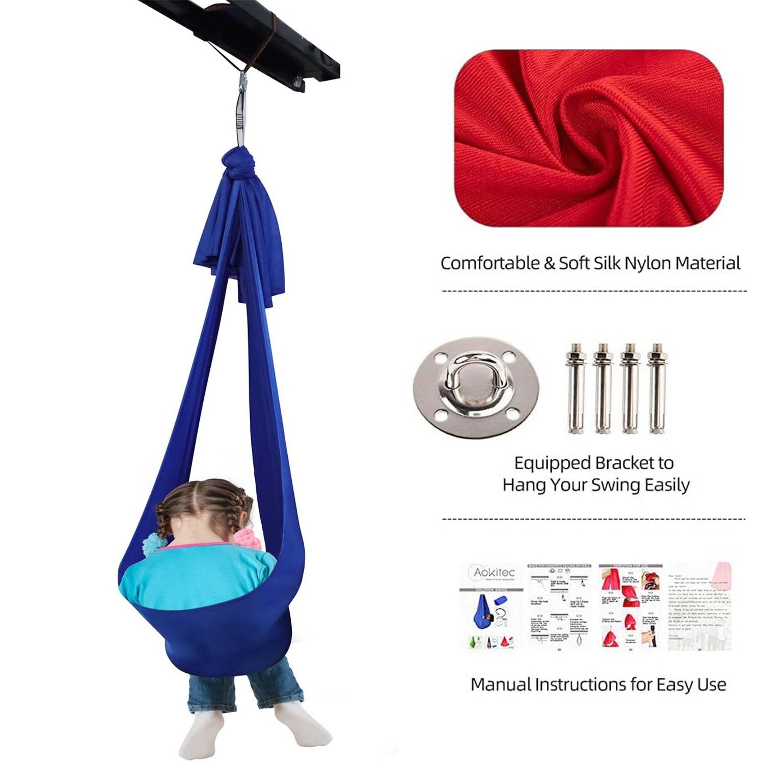 Therapy swing children's elastic swing sensory training to relieve autism indoor swing hammock