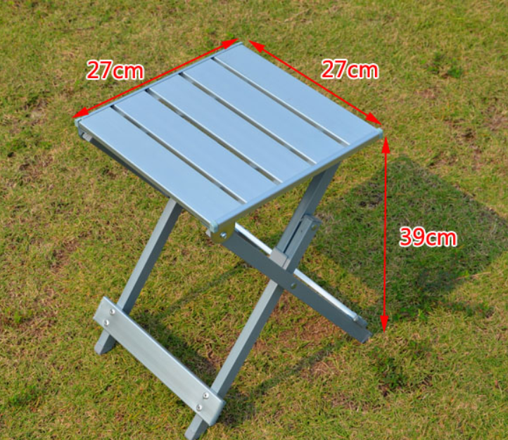 4 Person Aluminum Folding Suitcase Picnic Table and Chair Set with Umbrella Hole Camping Table