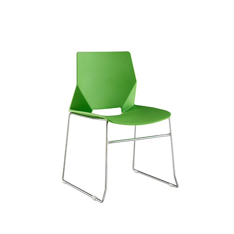 Reception and negotiation chair Plastic solid steel chair simple conference room chair