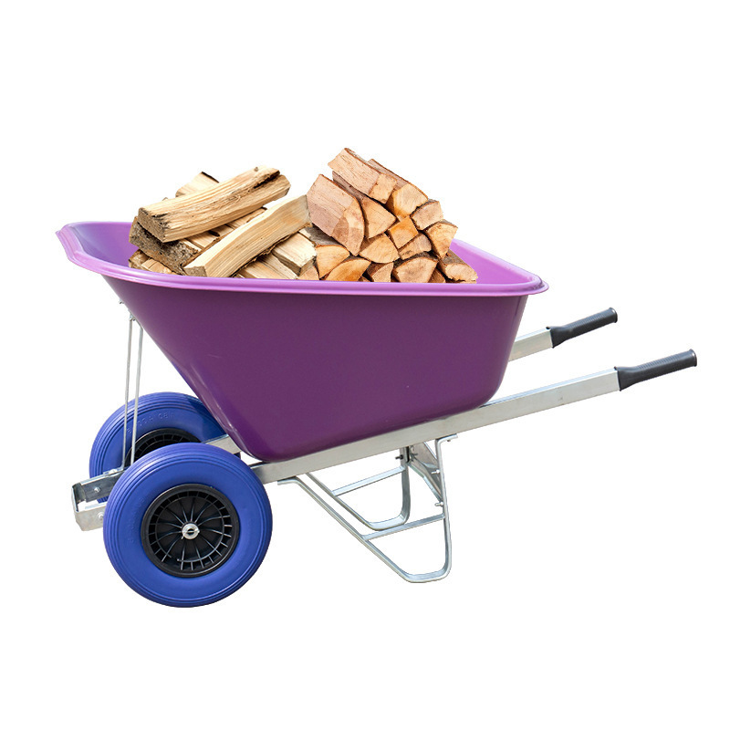 Wheelbarrow construction site agricultural sand construction big dump garden manpower waste handling double wheelbarrow