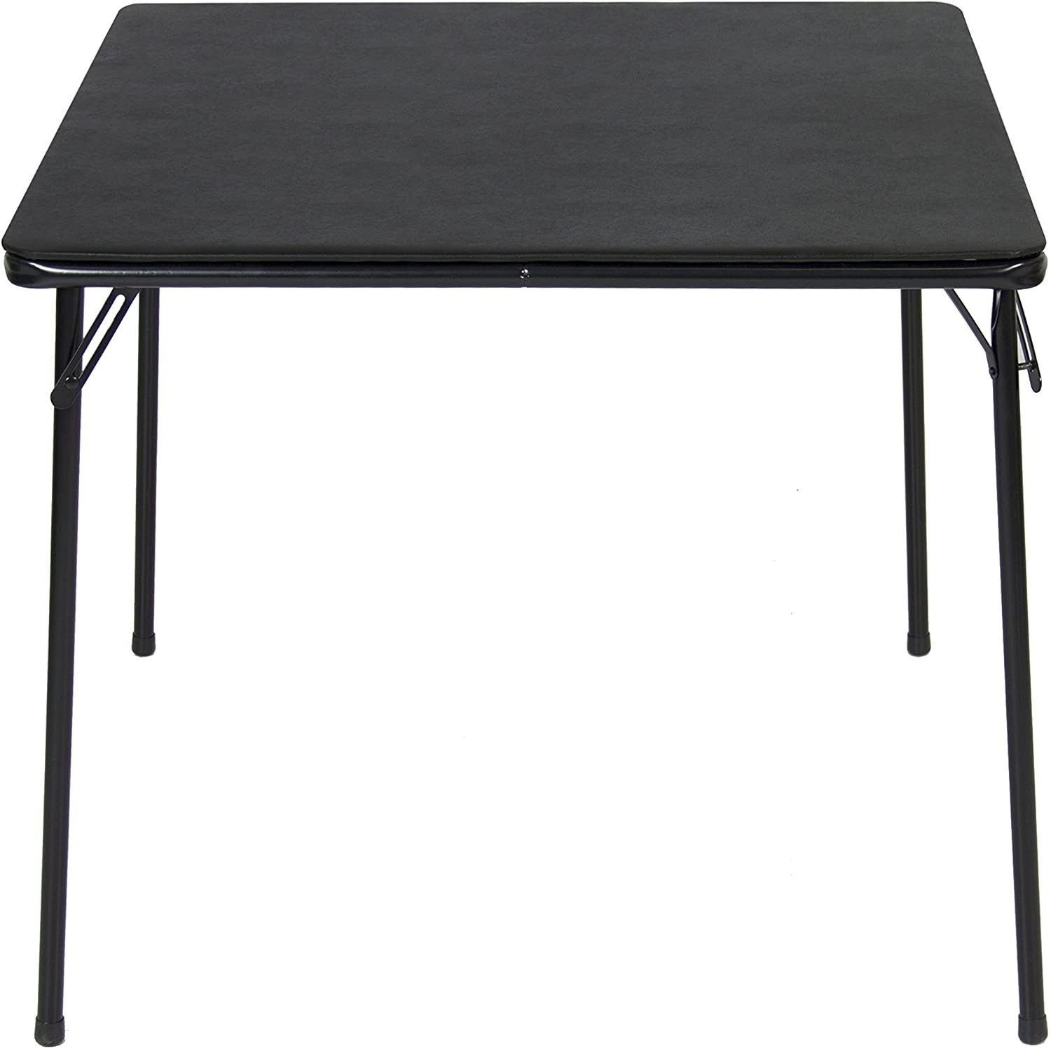 Black Folding Card Table Portable Square Foldable Table with Collapsible Legs for Outdoor Furniture for Courtyard Use