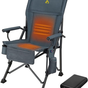 Camping Chair Heated with Battery ,Heavy Duty Portable Folding Camp Seat for Outdoor Sports, Beach, Picnics