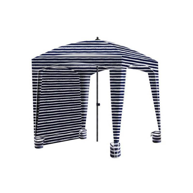 Modern Wooden Beach Cabana Outdoor Sun Shelter Umbrella Sunshade Canopy for Park and Courtyard Use