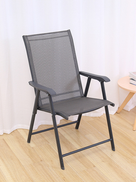 Patio Sling Fabric steel Chair adjustable ,Outdoor Sturdy metal Frame Chair for Garden, Backyard, Porch, All Weatherproof