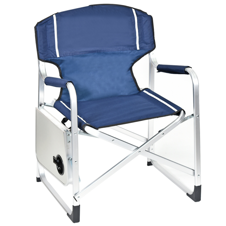 Outdoor Relax Steel Folding Portable Director Chair Set Outdoor Camping Chair With Side Table