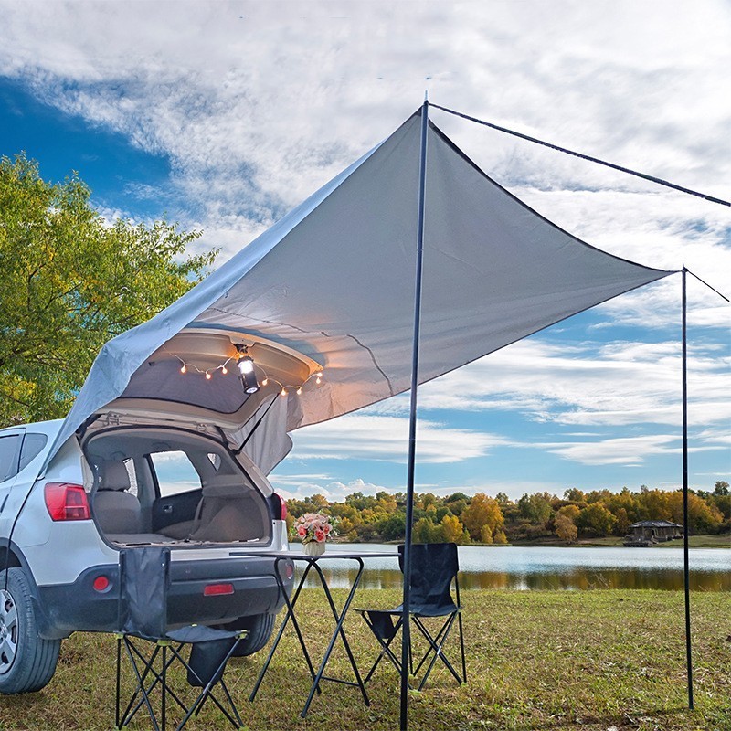 Cross-Border Outdoor Car Rooftop Tent from South Korea Practical Trunk Canopy for Camping Sun and Rain Shade