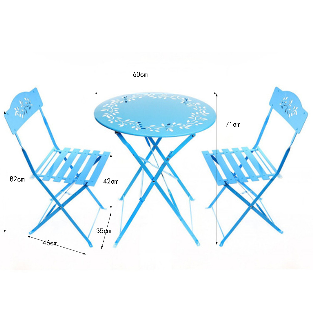 3-Piece French Cheap Floral Bistro Set - Outdoor Conversation Set for Patio, Yard, Garden