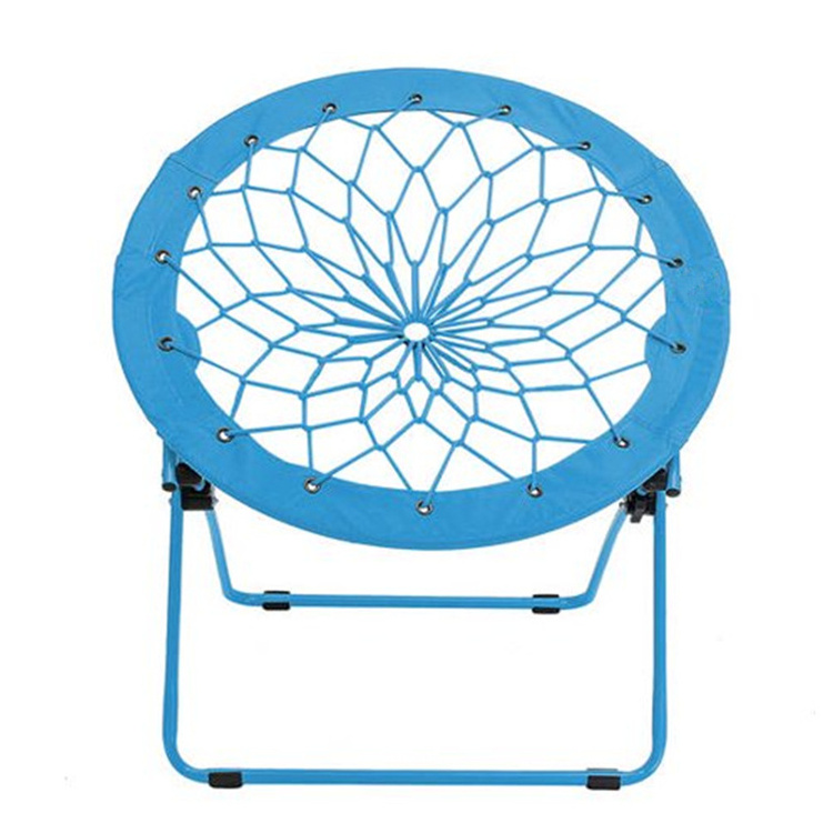 Camping round sports bungee elastic folding chair bunjo chair moon chair