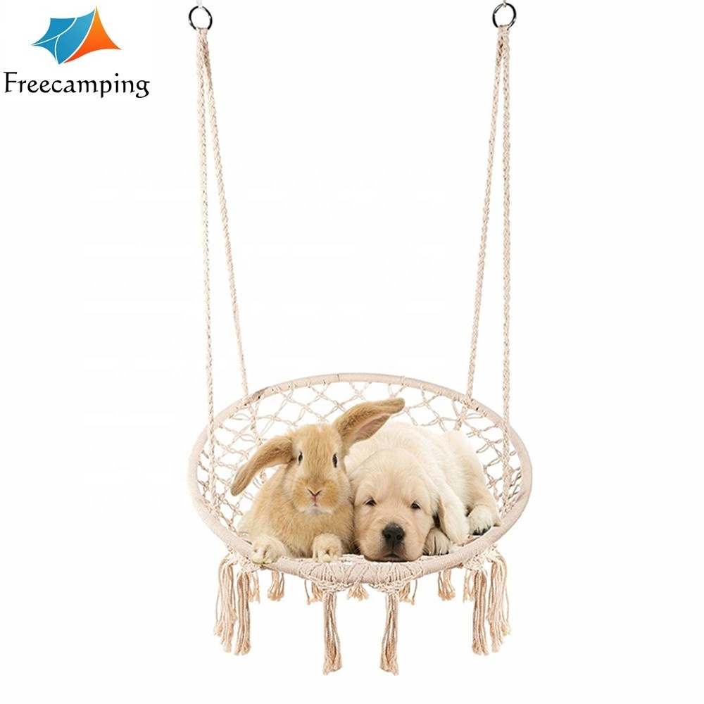 Factory direct Patio garden Swing cotton Rope hanging chair, bedroom hammock swing chair