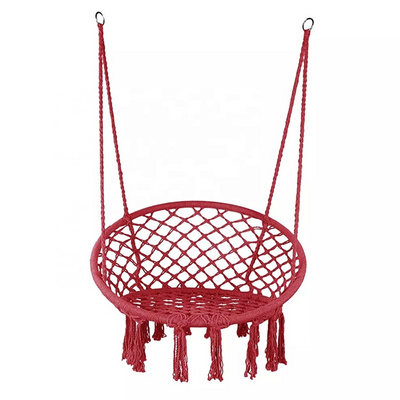 Factory direct Patio garden Swing cotton Rope hanging chair, bedroom hammock swing chair