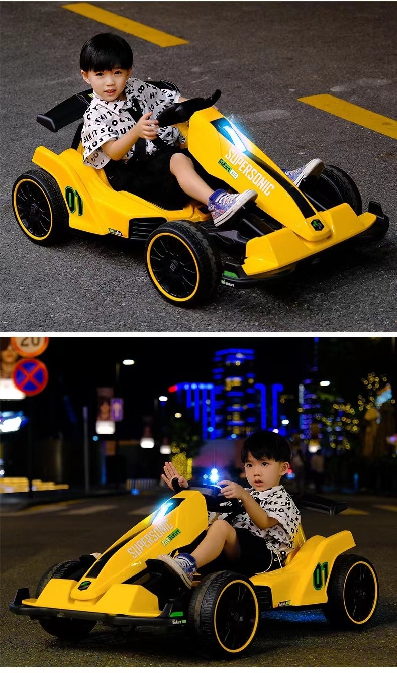 New children's electric kart can sit adults can sit men and women baby remote control drift car charging toy kart