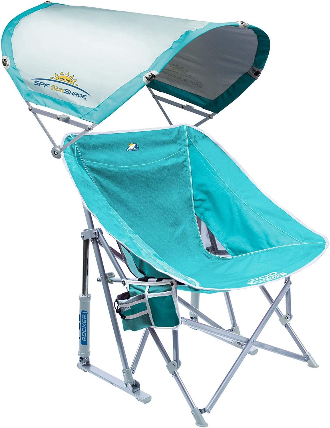 Outdoor Waterside Pod Rocker with SunShade Rocking Chair & Outdoor Camping Chair With Canopy