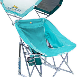 Outdoor Waterside Pod Rocker with SunShade Rocking Chair & Outdoor Camping Chair With Canopy