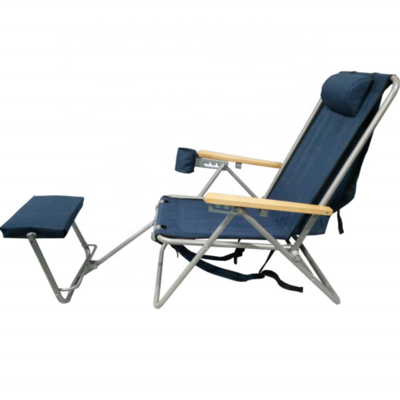 Folding Beach Chair with footrest ,sun lounger,camping chair Reclining portable Backpack