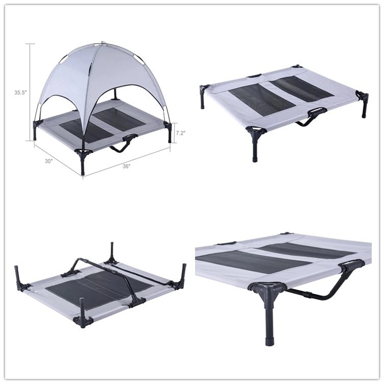 Tent-style elevated dog bed With canopy elevated bed pet outdoor gear shade pet tent dog camp bed cage