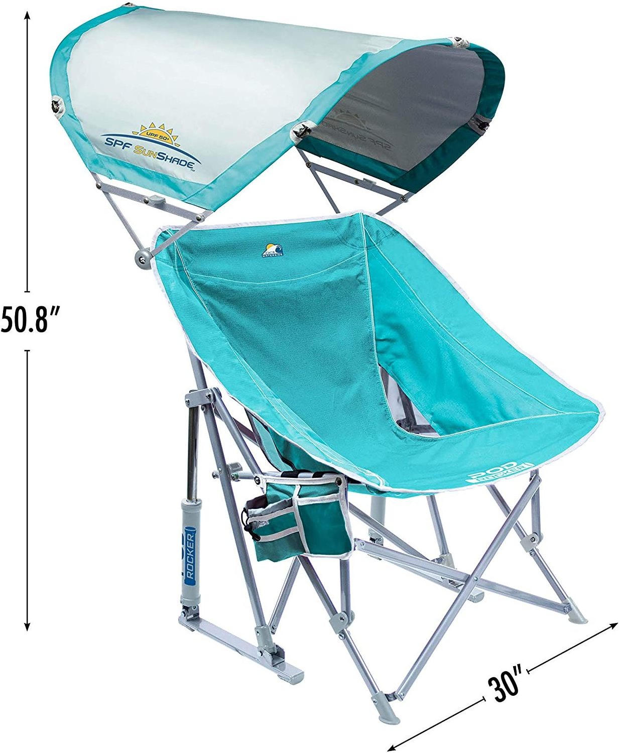 Outdoor Waterside Pod Rocker with SunShade Rocking Chair & Outdoor Camping Chair With Canopy