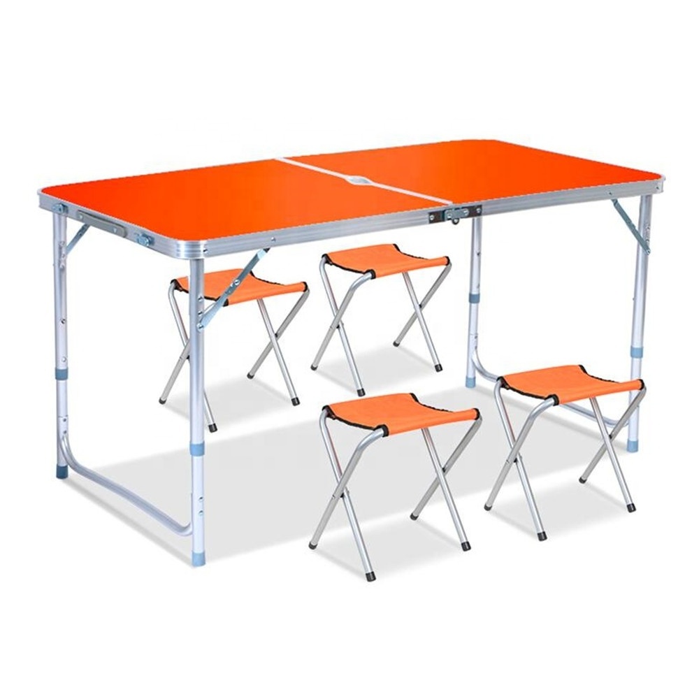 Outdoor Table chair set Furniture General Use Aluminum Folding Table Family Picnic Table with Chairs