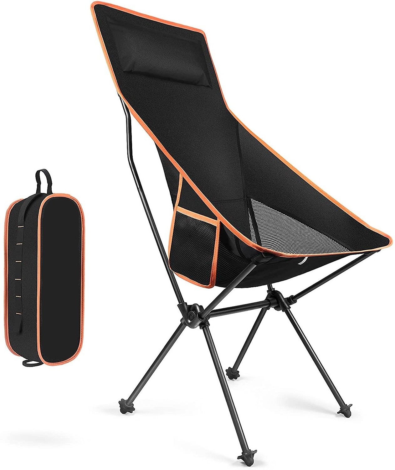 Collapsible Camping Chair,Heavy Duty Folding Chair High Back Portable Compact Seat Outdoor Backpacking Hiking Backpacking