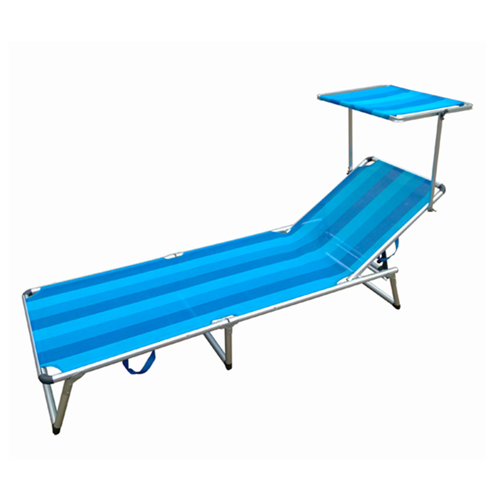 Outdoor furniture lightweight folding beach Chaise lounge chair with Aluminum Frame Sun Lounge Chair sunbed