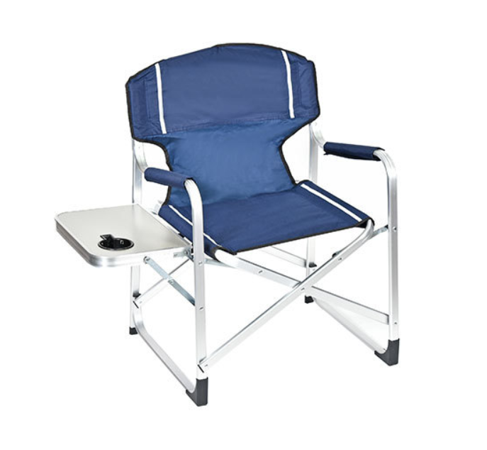 Outdoor Relax Steel Folding Portable Director Chair Set Outdoor Camping Chair With Side Table