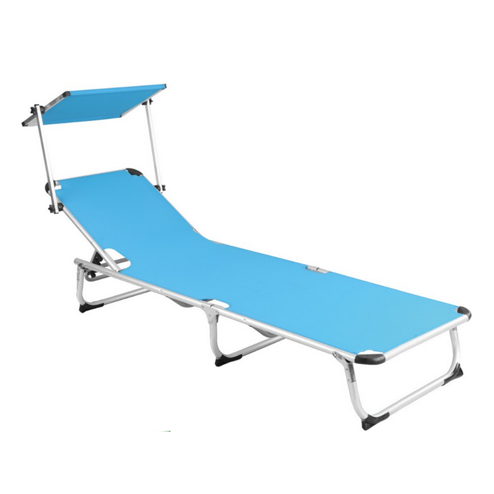 Chaise Lounge Camping Folding Cot Adjustable Recliner Sunbathing Beach Pool Bed Cot