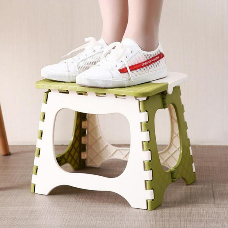 Household plastic foldable stool Outdoor portable small stool Mazar children adult thickened small bench