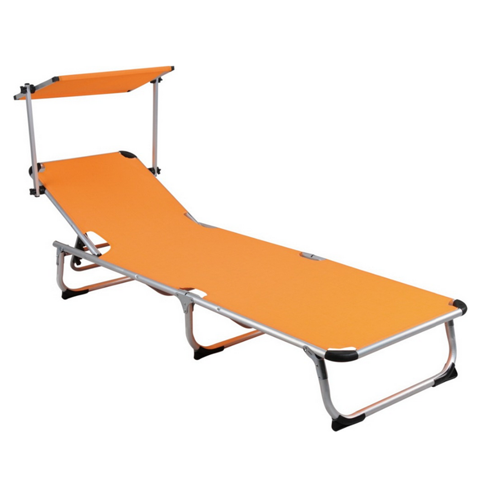 Outdoor furniture lightweight folding beach Chaise lounge chair with Aluminum Frame Sun Lounge Chair sunbed