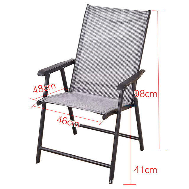 Patio Sling Fabric steel Chair adjustable ,Outdoor Sturdy metal Frame Chair for Garden, Backyard, Porch, All Weatherproof