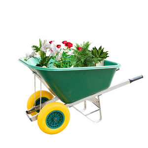 Wheelbarrow construction site agricultural sand construction big dump garden manpower waste handling double wheelbarrow