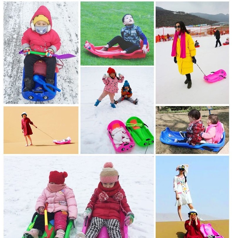 Outdoor Light Weight Ski snow plough children's thickened snowboard wholesale Outdoor snow slopes use grass boards to slide sand