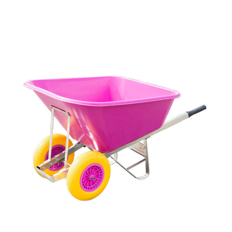 Wheelbarrow construction site agricultural sand construction big dump garden manpower waste handling double wheelbarrow