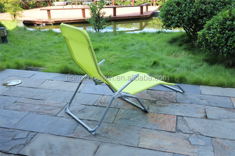 Outdoor backrest beach reclining chair light weight sunbed sun lounger.