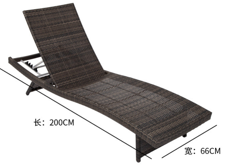 Modern Design Outdoor Rattan Table and Chair Set Leisure Folding Beach and Hotel Courtyard Furniture