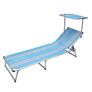 Chaise Lounge Camping Folding Cot Adjustable Recliner Sunbathing Beach Pool Bed Cot