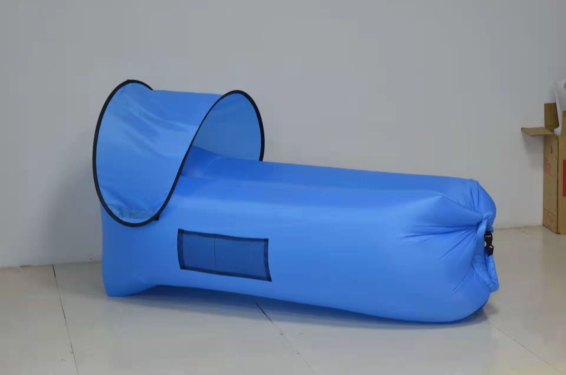 Air sofa bed portable foldable air sofa with sun shade outdoor inflatable couch