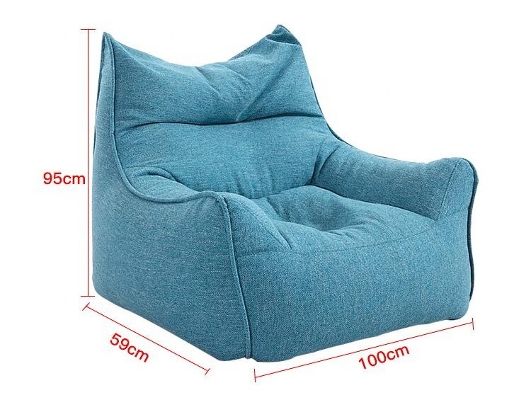 Lazy Sofa Sack Bean Bag Chair Cover Stuffed Foam Filled Indoor Furniture Accessories for Dorm Room