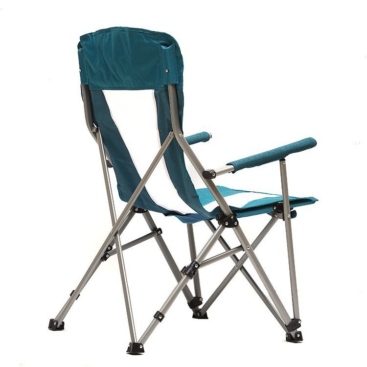 Outdoor portable recliner with folding armrests equipped with home beach leisure fabric camping director chair