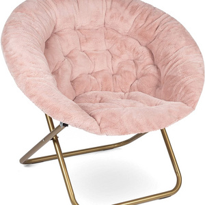 Indoor garden living room shop Cozy Chair/Faux Fur Saucer Chair for Bedroom moon chair relax folding foldable.