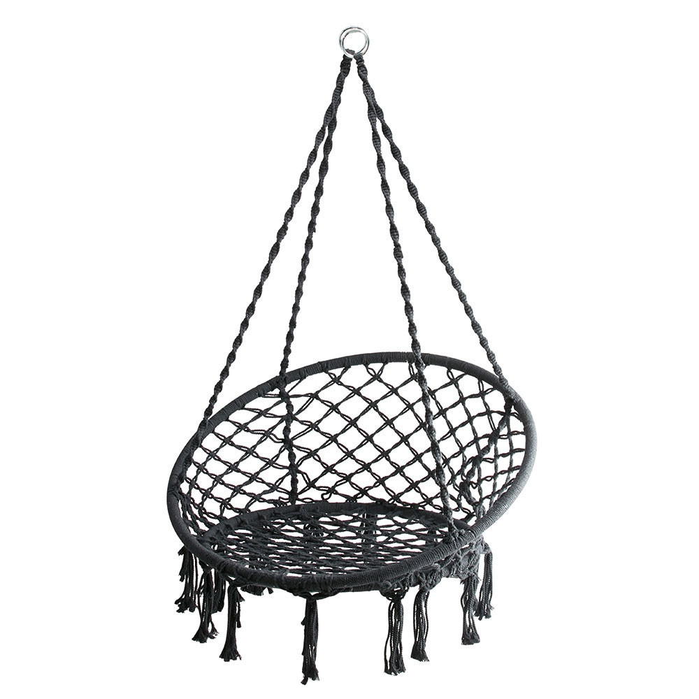 Hammock Chair Hanging Rope Distinctive Cotton Canvas Swing seat Chair for Yard Bedroom Porch Indoor Outdoor Patio garden