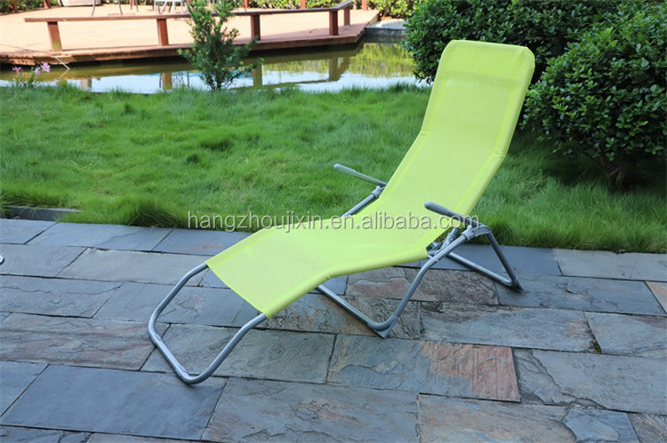 Outdoor backrest beach reclining chair light weight sunbed sun lounger.