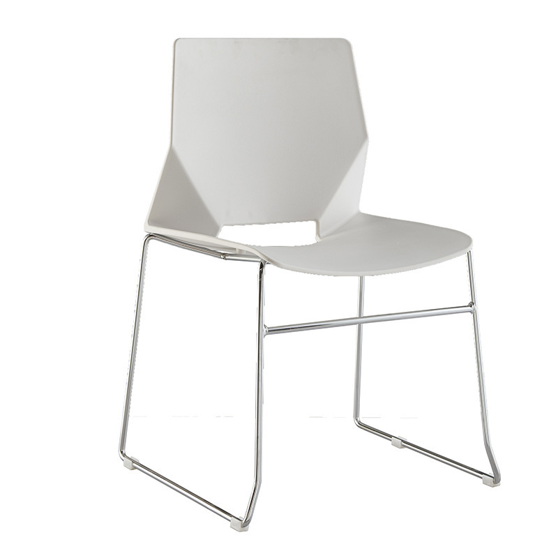 Reception and negotiation chair Plastic solid steel chair simple conference room chair