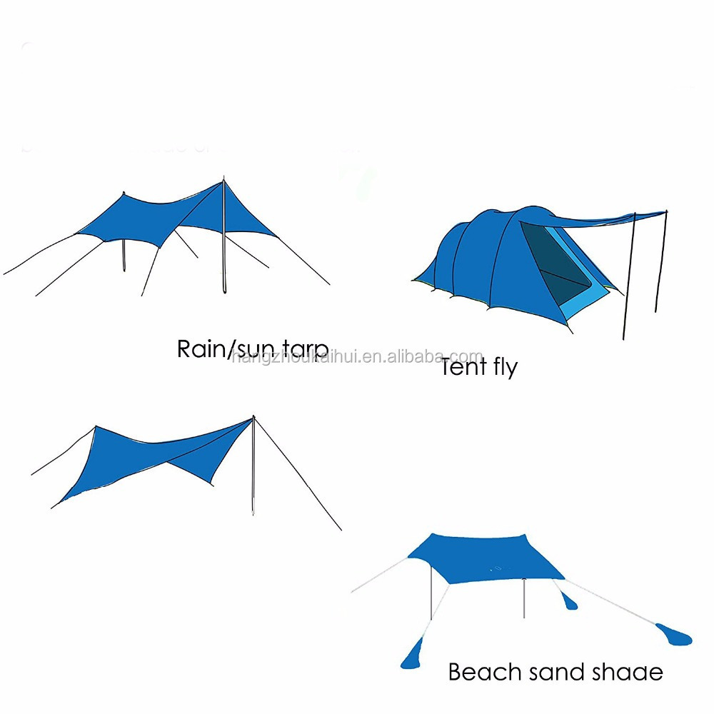 Adjustable Telescoping Aluminum Poles for Cmaping Tent and Beach Tarp