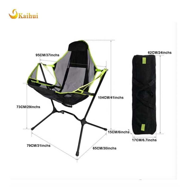 Portable New Recliner Luxury Ultralight Outdoor Telescopic Foldable Canvas Hammock Chair Folding Camping Chair with Bag