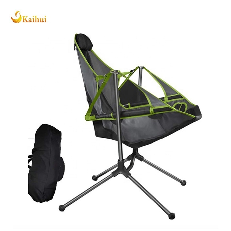 Portable New Recliner Luxury Ultralight Outdoor Telescopic Foldable Canvas Hammock Chair Folding Camping Chair with Bag