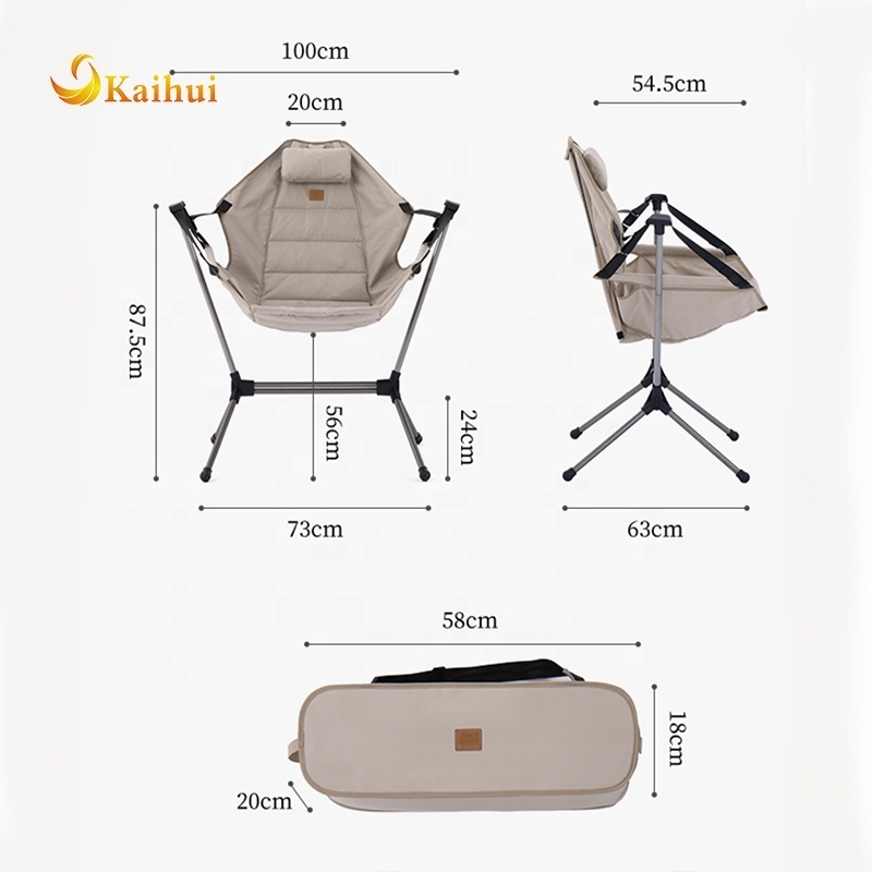 Portable New Recliner Luxury Ultralight Outdoor  Hammock Chair Folding Camping Chair with Bag