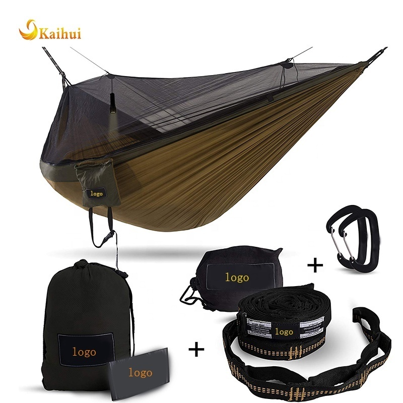 Lightweight And Durable  Double Camping Hammock With Mosquito Net