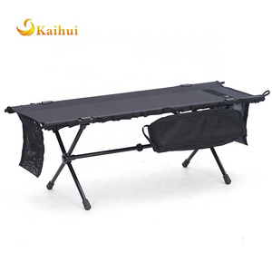 Outdoor portable compact lightweiht  camping double chair blackened tactical self-driving aluminum alloy foldable bench