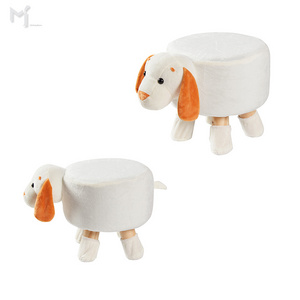 Washable Animal Ottoman, Kids Footrest Stool - Small Padded Footrest and Nursery Decor - Stool Cartoon Chair Gifts for Kids