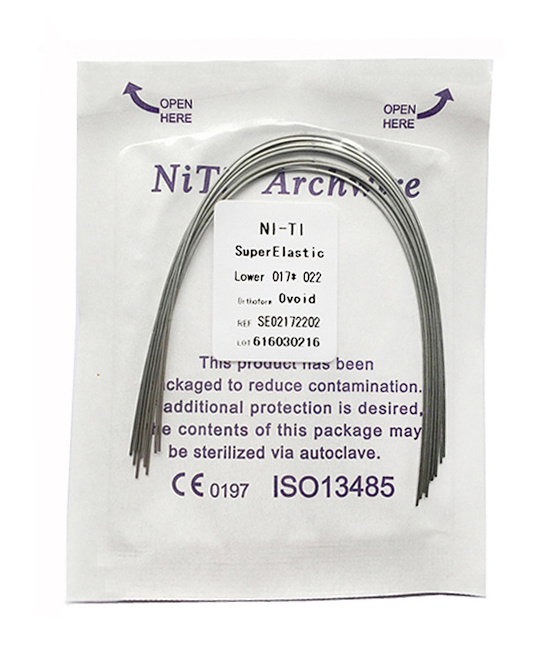 Dental niti wire orthodontic super elastic archwire 1722 lower ovoid